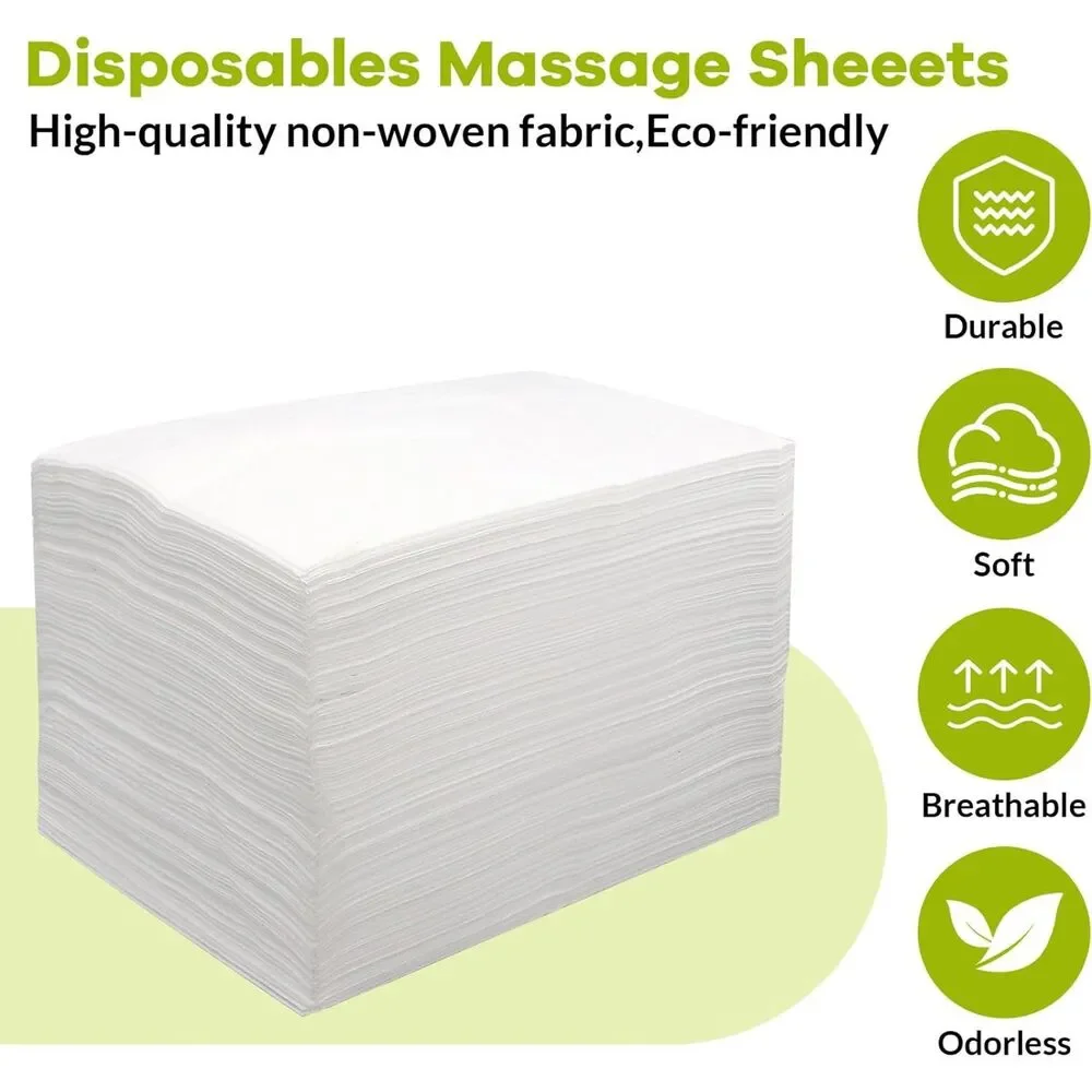 20 Disposable Massage Table Sheets 39 x 79 Extra-Large Spa Bed Covers
